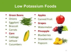 Low potassium diet